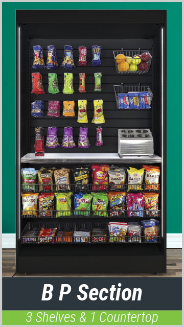 Premier 2.0 - B P Section - 3 Shelves & 1 Countertop