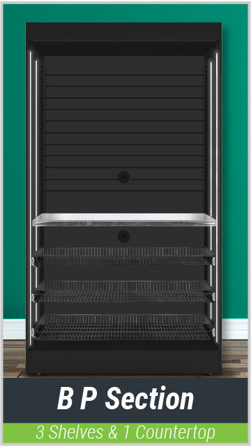Premier 2.0 - B P Section - 3 Shelves & 1 Countertop