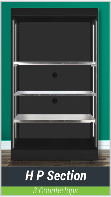 Premier 2.0 - H P Section - 3 Countertops