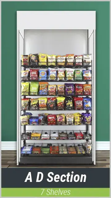 A D Section: 7 Shelves A D Section: 7 Shelves