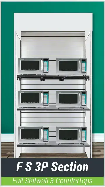 F S 3P Section: Full Slatwall 3 Countertops F S 3P Section: Full Slatwall 3 Countertops