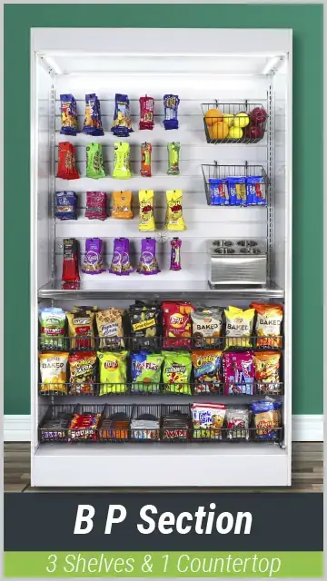 B P Section: 3 Shelves & 1 Countertop B P Section: 3 Shelves & 1 Countertop